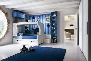 Camerette blu legno massiccio callesella colore