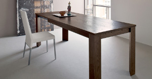 Extendable tables in dark hardwood