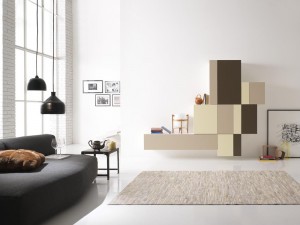 Modern pixel brown composition for living rooms