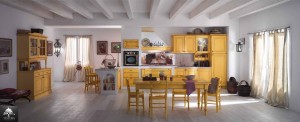Cucina tempora gialla,panoramica