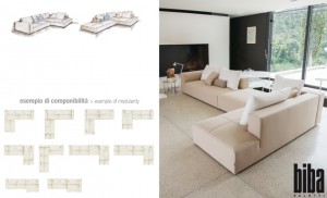 divano,beige biba salotti, foto reale e disegni delle diverse posizioni componibili